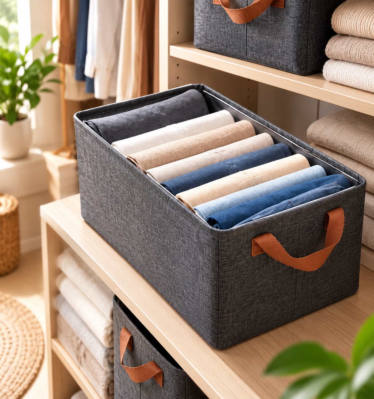 boite de rangement avec support metallique